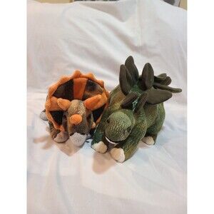Dinosaur Plush Lot Cuddle Zoo Triceratops and Wild Republic Stegosaurus